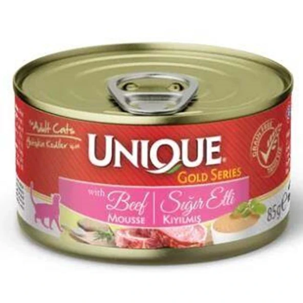Unique Gold Series Sığır Etli Konserve Yaş Kedi Maması 85 Gr ürün görseli 1