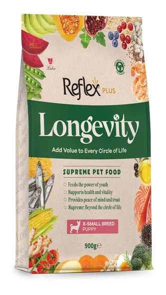 REFLEX PLUS LONGEVITY ÇOK KÜÇÜK IRK YAVRU KÖPEK MAMASI 900 GR ürün görseli 1
