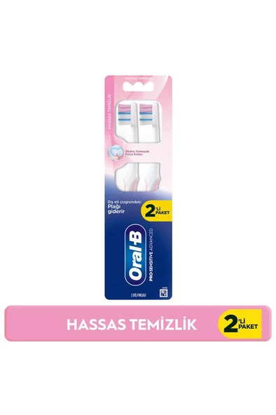 Oral-B Pro-Sensitive Advanced Hassas Temizlik Diş Fırçası 2 Li Paket ürün görseli 1