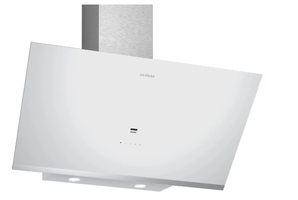 SİEMENS LC97KPJ20T iQ500 Duvar Tipi Davlumbaz 90 cm Beyaz Cam Yüzey, Beyaz ürün görseli 1