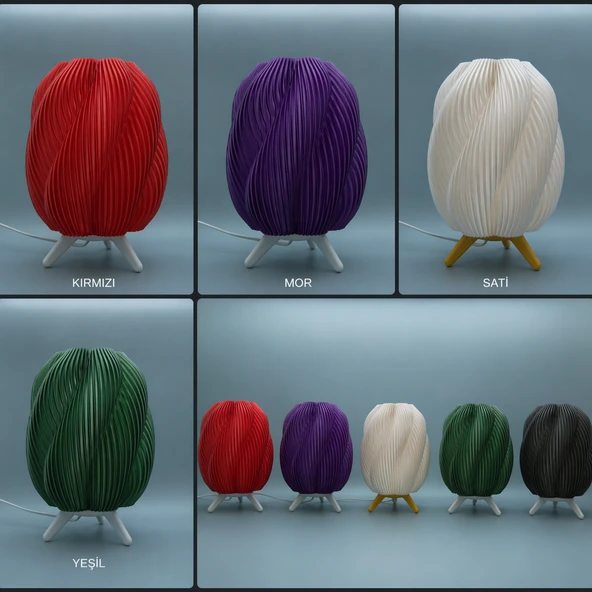Modern Tasarım 3D Baskı Dekoratif Abaju ürün görseli 1