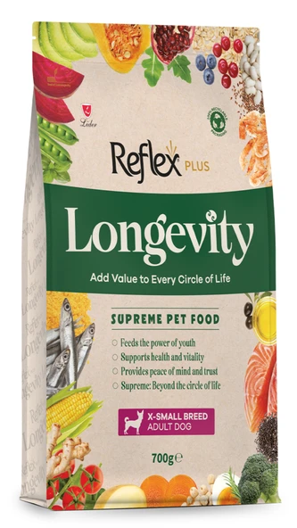 Reflex Plus Longevity Çok Küçük Irk Yetişkin Köpek Maması 700gr ürün görseli 1