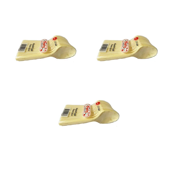 Plastik Krem Renk Kaşık - Parti Davet Piknik Çorba Yemek Kaşığı - 18 Cm. - 25 Adetlik 3 Paket ürün görseli 1