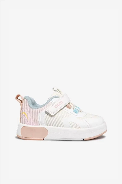 Vicco Babil 346.P26Y.130 Anatomik Taban Kız Çocuk Işıklı Sneaker Ayakkabı Beyaz Pembe 26-30 ürün görseli 1