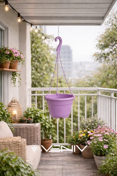 Askılı Dekoratif Saksı - Askı Dahil 18 cm x 12 cm ürün görseli 1