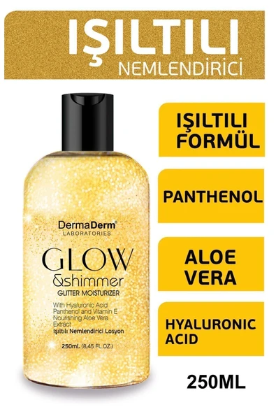 DermaDerm Glow Işıltılı Nemlendirici Losyon 250Ml. ürün görseli 1