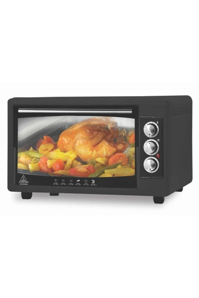 Asel AF 50-23 Siyah 50 litre fırın Midi/Mini Fırın WR126715648 ürün görseli 1