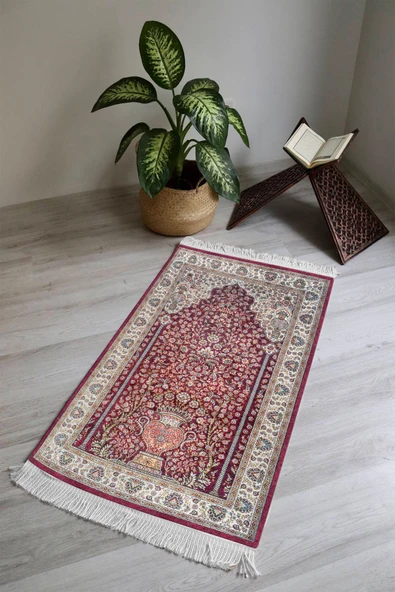 Dijital Baskı Kaymaz Tabanlı Yıkanabilir Püsküllü Seccade SCD0010 RENKLİ 70 X 110 ürün görseli 1