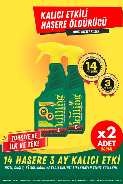 Max Sprey 2’li Eko Set – Böcek İlacı 14 Haşereye Etkili, Karınca 3 Ay Kalıcı 2x500ml ürün görseli 1