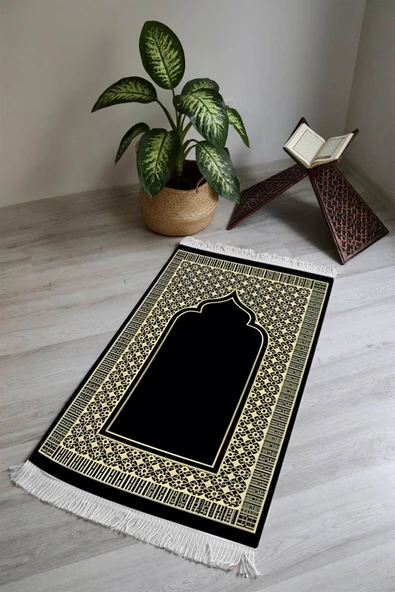 Dijital Baskı Kaymaz Tabanlı Yıkanabilir Püsküllü Seccade SCD0014 RENKLİ 70 X 110 ürün görseli 1