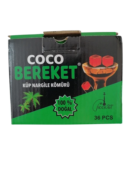 Coco Bereket Küp Nargile Kömürü 36'lı ürün görseli 1