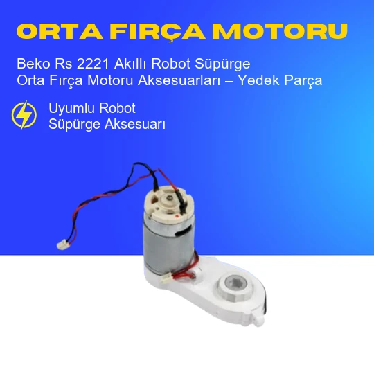 Beko Rs 2221 Akıllı Robot Süpürge Orta Fırça Motoru Aksesuarları – Yedek Parça ürün görseli 1