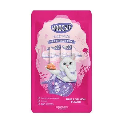 Moochie Creamy Somon ve Ton Balıklı Kedi Ödülü 5 X 15 gr ürün görseli 1