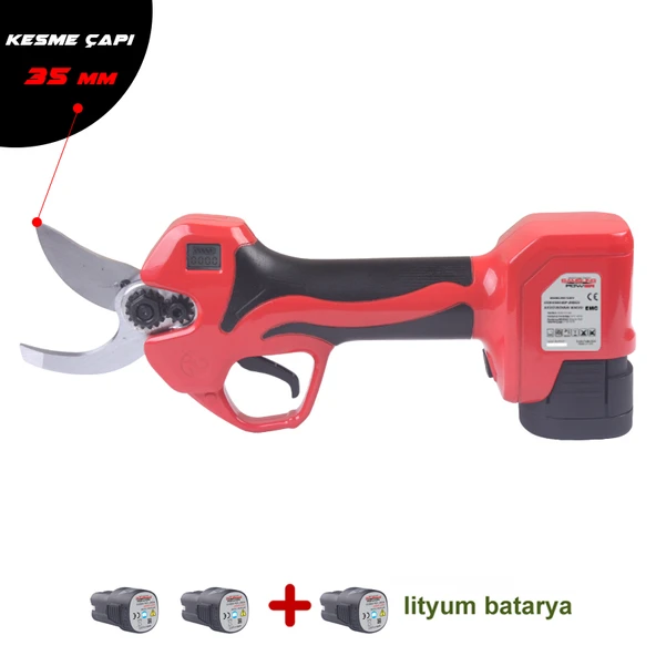 GSP Samsung Akülü Budama Makası 35 MM 2+1 Bataryalı 2.6 ah ürün görseli 1