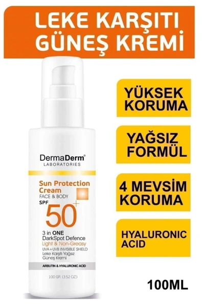 DermaDerm Dermaderm Face Ve Body 3 In 1 Darkspot Leke Karşıtı Kremi Spf 50 100 gr ürün görseli 1