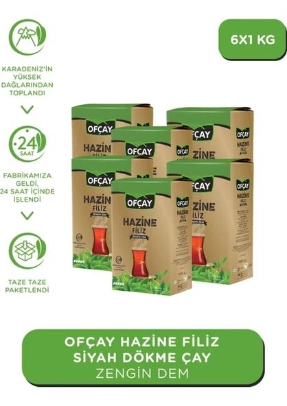 Ofçay Hazine Filiz Siyah Çay 1000 g 6’lı Paket ürün görseli 1