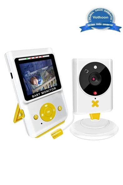 Akıllı Bebek Kamerası Monitörlü Karşılıklı Konuşma Özellikli Sıcaklık İzleme 2.4 İnç Bebek Kamerası ürün görseli 1