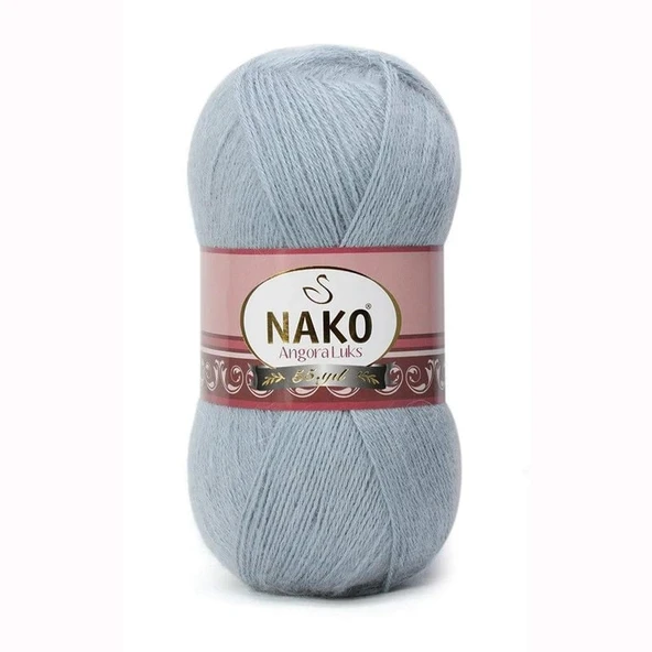 Nako Angora Luks 12936 Gri 5 Adet Örgü İpi ürün görseli 1