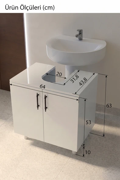 Sardunya Lavabo Alt Dolabı - Resim 5