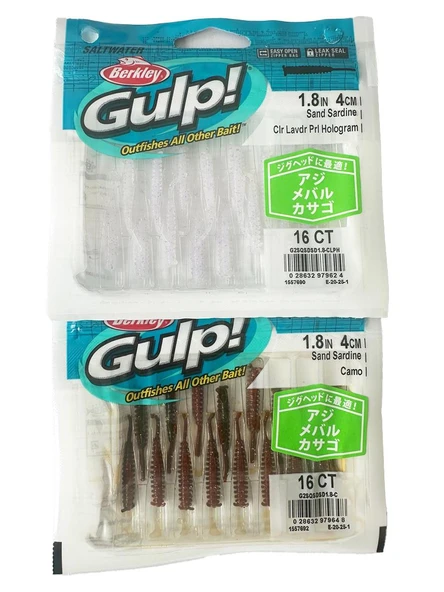 Berkley Gulp Sand Sardine 4cm 16 Adet LRF Silikon Yemi ürün görseli 1