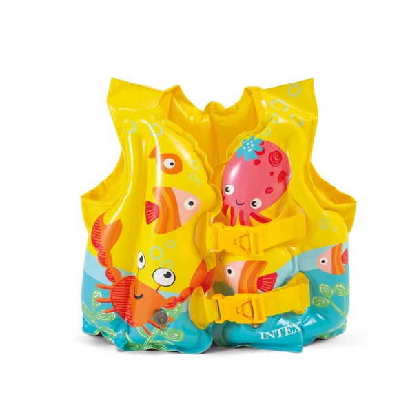 Balık Desenli Bebek Yüzücü Yelek Sarı 41x 30 CM ürün görseli 1