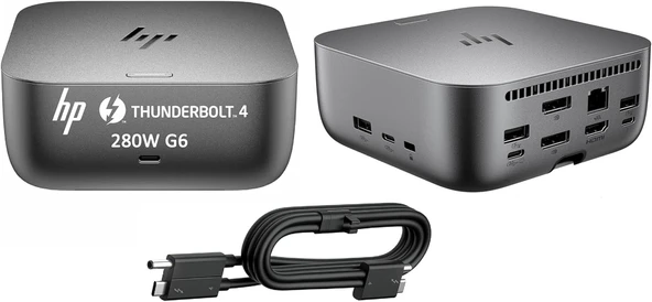 HP AW5M5UT 280W 19.5 Volt 16.9 Amper USB-C G6 Thunderbolt 4 Ultra Docking Station Yerleştirme İstasyonu ürün görseli 1