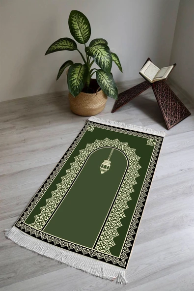 Dijital Baskı Kaymaz Tabanlı Yıkanabilir Püsküllü Seccade SCD0016 RENKLİ 70 X 110 ürün görseli 1
