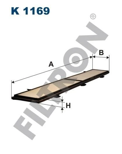 FILTRON POLEN FILTRESI BMW 1 SERISI E81 - E87 - 3 SERISI E90 - 6 SERISI E63 - X1 E84----------U:832MM---G:13 ürün görseli 1
