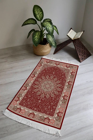Dijital Baskı Kaymaz Tabanlı Yıkanabilir Püsküllü Seccade SCD0012 RENKLİ 70 X 110 ürün görseli 1