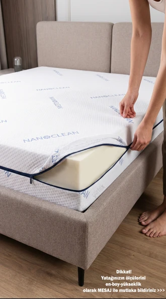 ARTEX Kılıf Nano 80x190 Yatak Kılıfı Koruyucusu Örtüsü Fermuarlı Kapitone Fit Zippered Mattress Cover ürün görseli 1