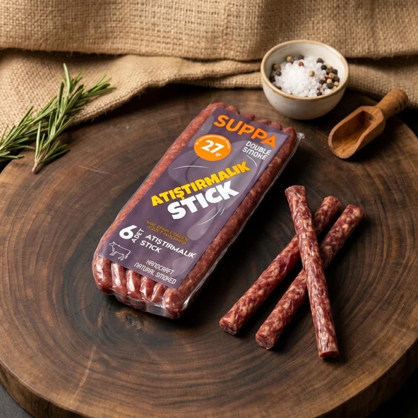 Suppa Double Smoke Atıştırmalık Et Çubukları 130 - 160 Gr ürün görseli 1