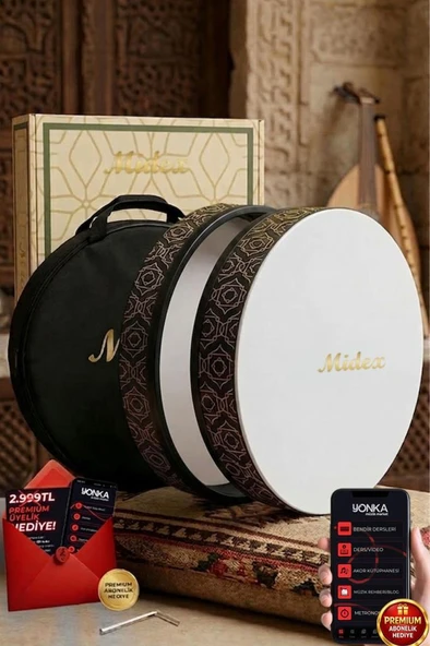 Midex BR-511 Kaliteli Bendir Def Akort Ayarlı EL Tutma Oyuklu Çantalı ürün görseli 1