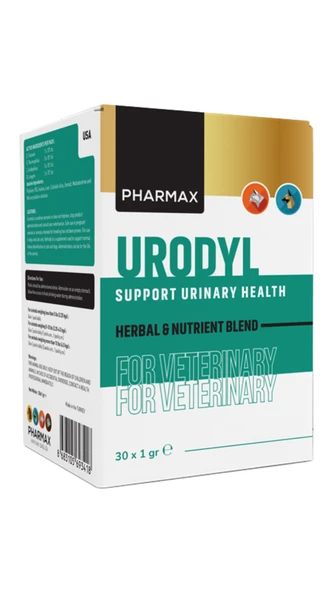 Pharmax Urodyl Kedi ve Köpekler için Dolaşım Sistemi Destekleyici Besin Takviyesi 1x30 Gr ürün görseli 1