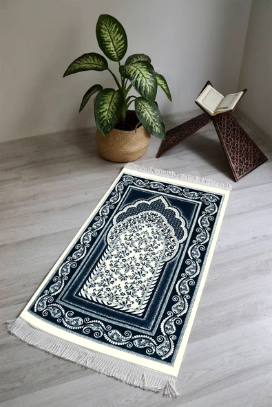 Dijital Baskı Kaymaz Tabanlı Yıkanabilir Püsküllü Seccade SCD0020 RENKLİ 70 X 110 ürün görseli 1