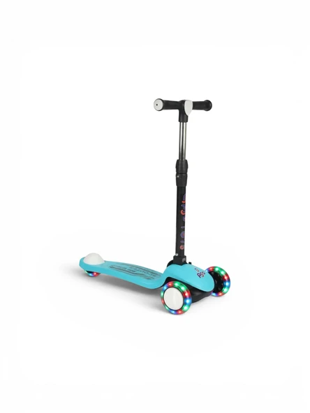 Pro Işıklı ve Katlanabilir 3 Tekerlekli Çocuk Scooter 3+YAŞ 50 KG Kapasite ürün görseli 1
