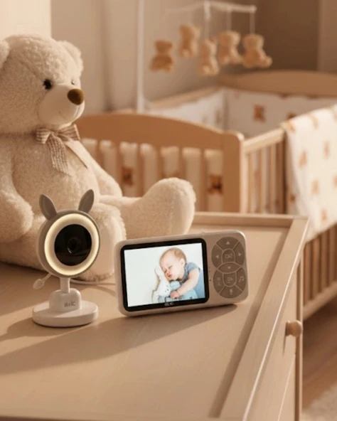 Gece Görüşlü Bebek Telsizi Besleme Hatırlatıcılı LCD Ekran ürün görseli 1