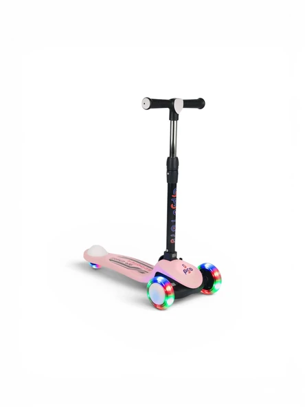 Pro Işıklı ve Katlanabilir 3 Tekerlekli Çocuk Scooter 3+YAŞ 50 KG Kapasite ürün görseli 1