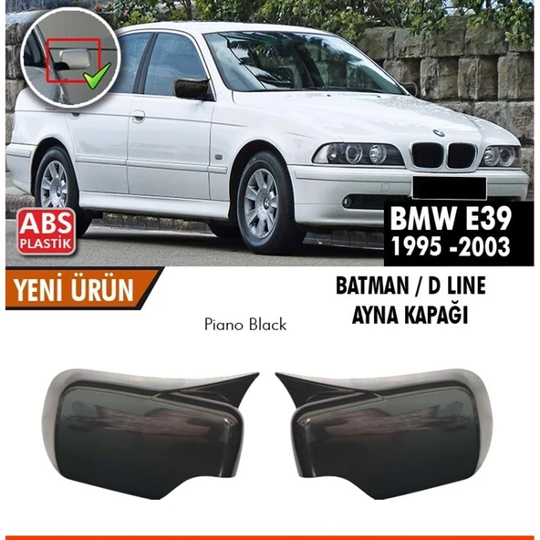 E39 Batman Ayna Kapağı Piano Black / 1995 - 2003 ürün görseli 1