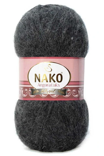 Nako Angora Luks 23328 Antrasit 5 Adet Örgü İpi ürün görseli 1