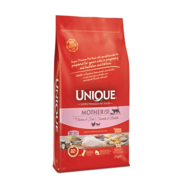 Unique Mother and Baby Cat Düşük Tahıllı Tavuklu ve Balıklı Kedi Maması 2 Kg ürün görseli 1