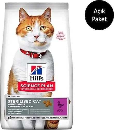 Hill's Sterilised Ördek Etli 2 kg Yetişkin Kedi Maması - Açık Paket ürün görseli 1