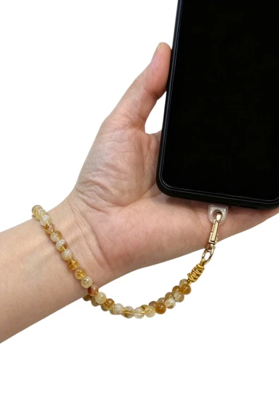 Telefon Bilek Askısı Sitrin Doğal Taş 432-2 ürün görseli 1
