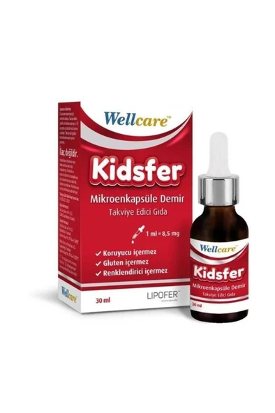 Wellcare Kidsfer Mikroenkapsule Demir Damla 30 ml ürün görseli 1