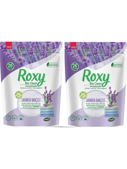 Dalan Roxy Bio Clean Lavanta Bahçesi Toz Sabun 800 gr (26 Yıkama) x 2 Adet ürün görseli 1