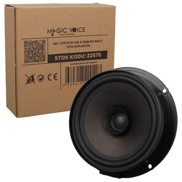 PTTAVM: Magicvoice MV-22575 Plastik Kasa 16 Cm 4 Ohm Tekli 80 Watt