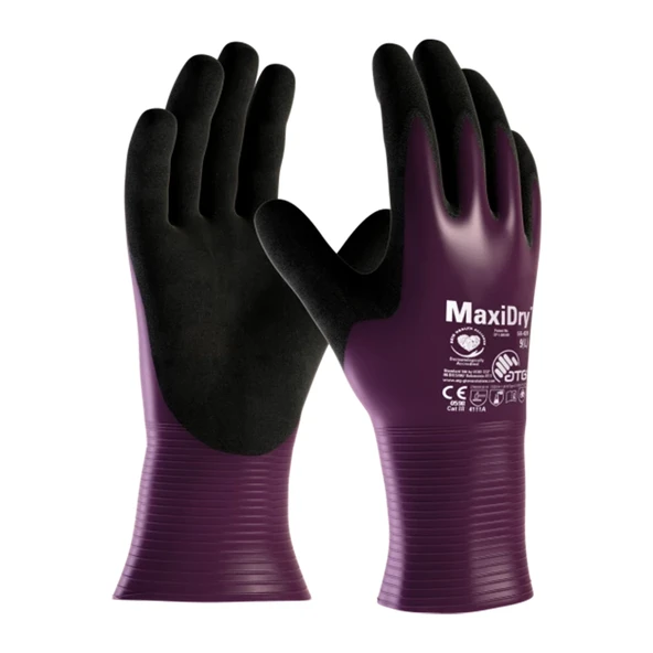ATG MaxiDry® 56-426 Tam Kaplama Süper İnce Yağ ve Sıvı Geçirmez İş Eldiveni Takımı No:9 ürün görseli 1