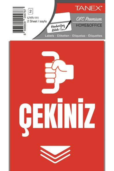 Tanex Uyr-111 Çekiniz Uyarı Etiketi 2 Li Paket ürün görseli 1