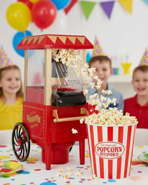 5 Dakikada Popcorn Hazırlayan Yağsız Patlatma Makinesi ürün görseli 1