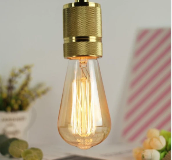 Edison Flemanlı ST64 Rustik 40W E27 Duy Dekoratif Armut Ampul - Resim 3