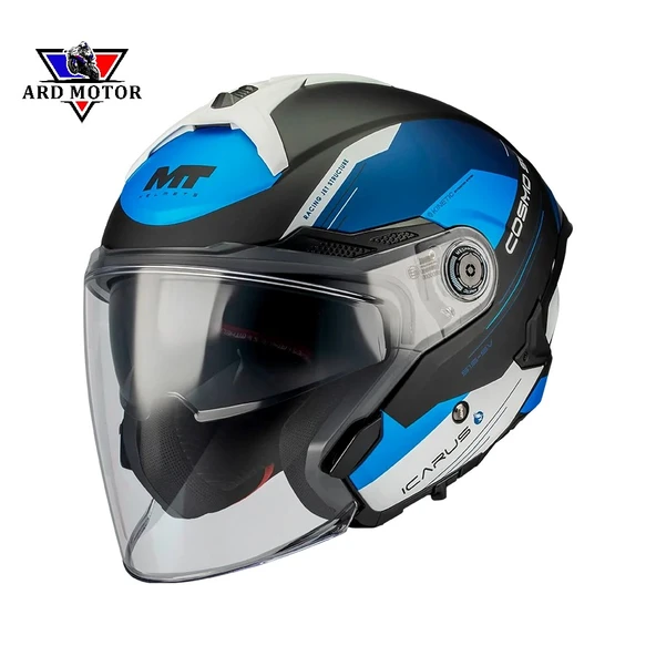 MT HELMETS COSMO SV ICARUS B7 MAT GÜNEŞ VİZÖRLÜ YARIM KASK ürün görseli 1